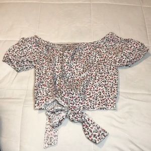 Off the shoulder crop top